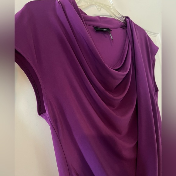 DKNY Elegant Violet Drape Neck Blouse women’s size medium - Picture 7 of 13